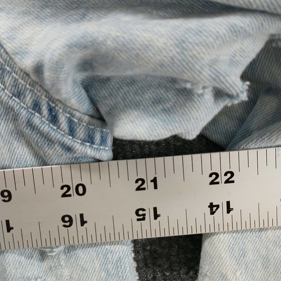 Southpole Men's Distressed Denim Jacket Blue M Button Front Acid Wash - Picture 16 of 16